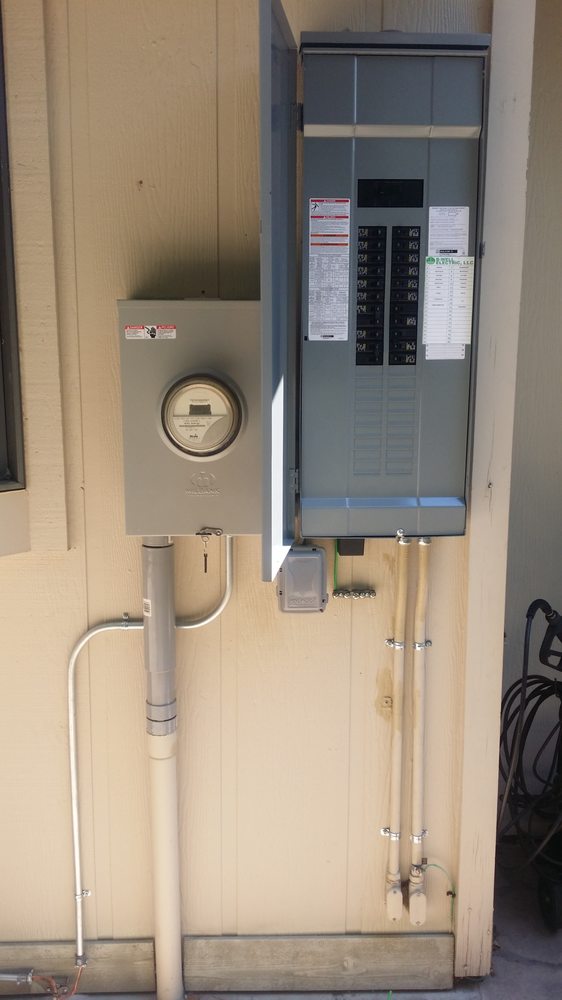 Meter and main panel installation by Vanguard Electric